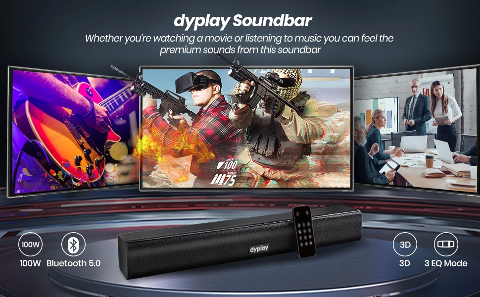 DYPLAY 100W Soundbar TV reproduktor